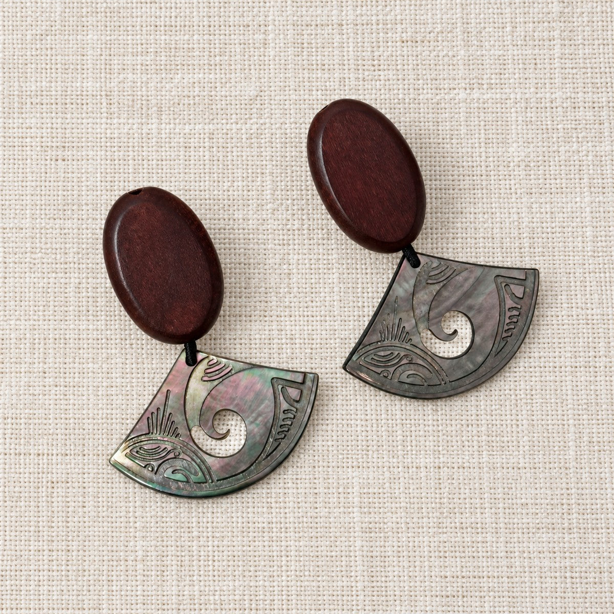Totem Fan Shell Earrings