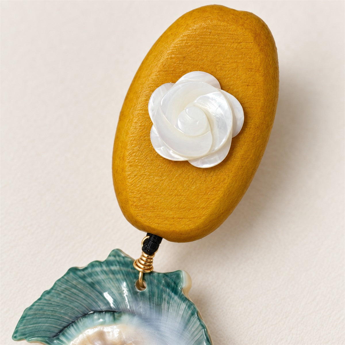 Woodland Rose Shell Earrings