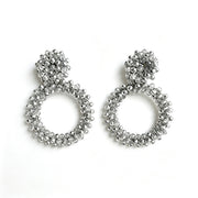 Handwoven Bohemian Beaded Hoop Earrings
