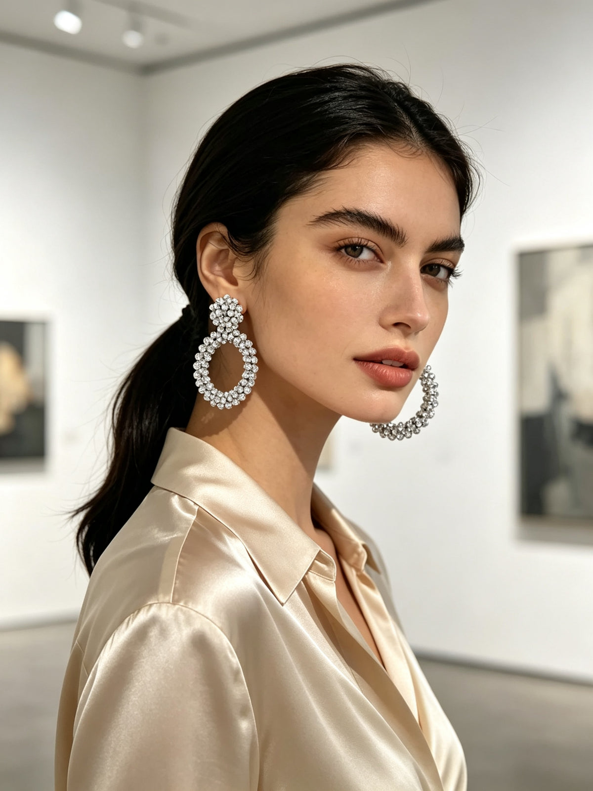 Handwoven Bohemian Beaded Hoop Earrings