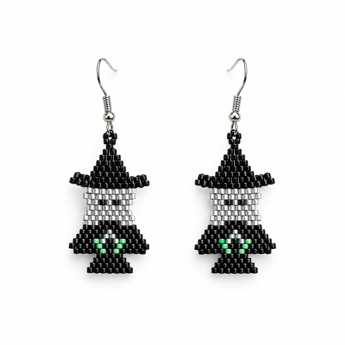 Christmas Beaded Fringe Earrings