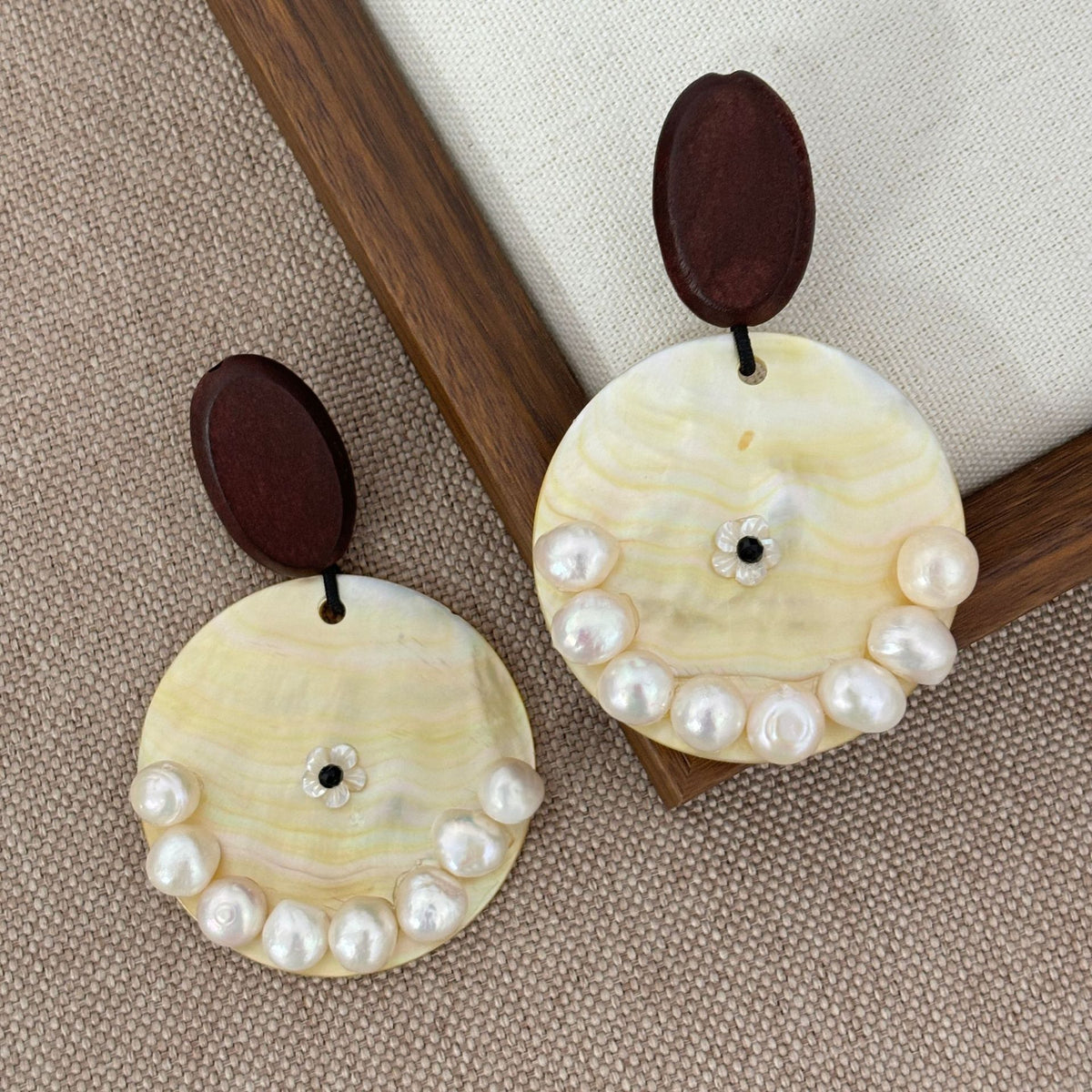 Pearl Halo Earrings