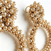 Handwoven Bohemian Beaded Hoop Earrings